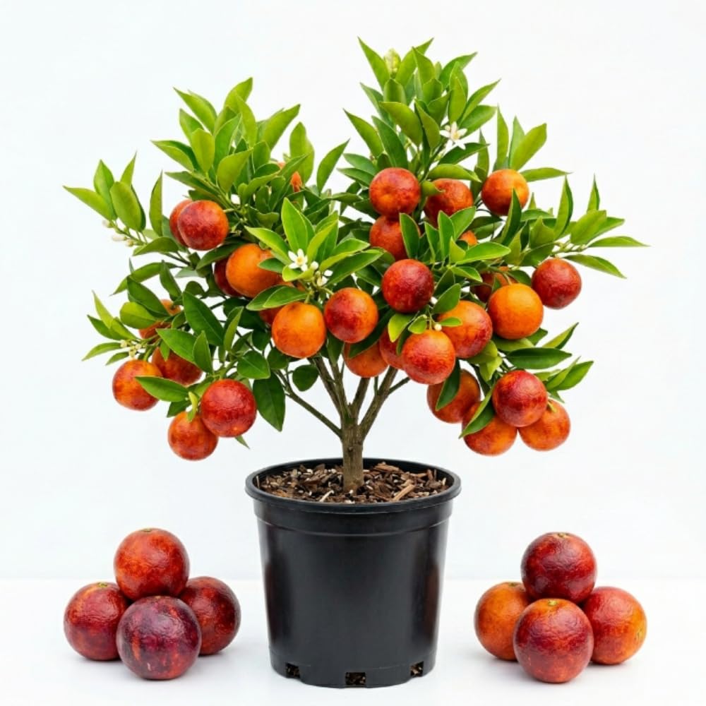 Blood Orange Tree, Indoor Outdoor Plant, 1-2 Ft Tall