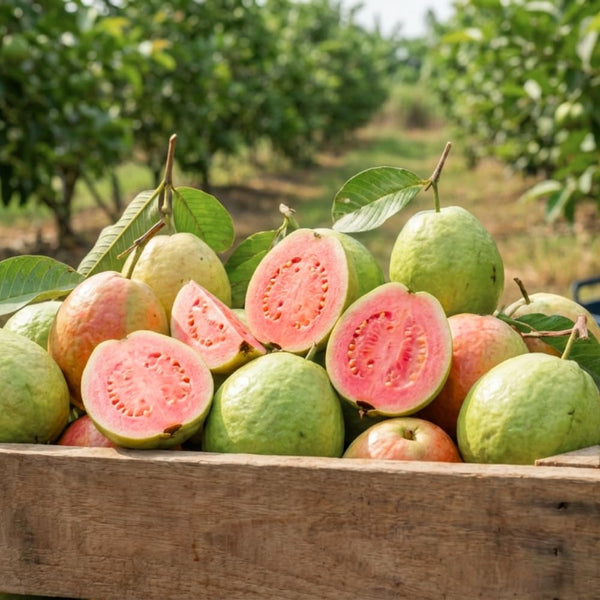Pink Guava Tree Live Plant, 4-6 Inch Tall