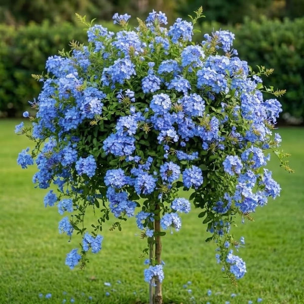 2 Blue Plumbago Flower Live Plants, Flowering Shrub, 4-6 Inch Tall
