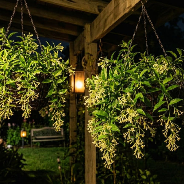 3 Night Blooming Jasmine Flower Live Plants, Flowering Shrub, 4-6 Inch Tall