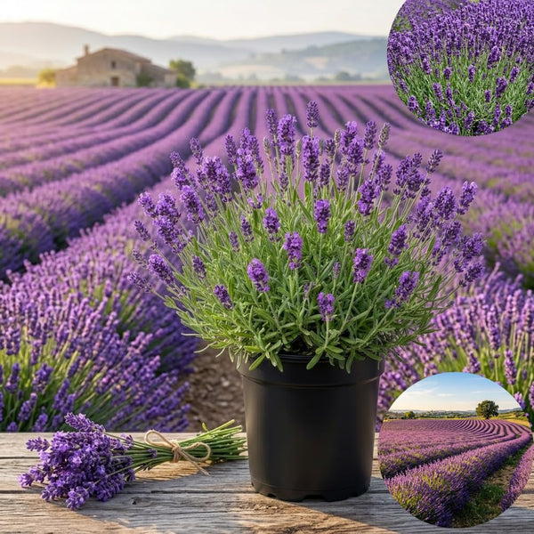 Purple Lavender Live Plant, 3.5 Inc Pot, Fragrant Herb Plant, 4-8 Inc Tall