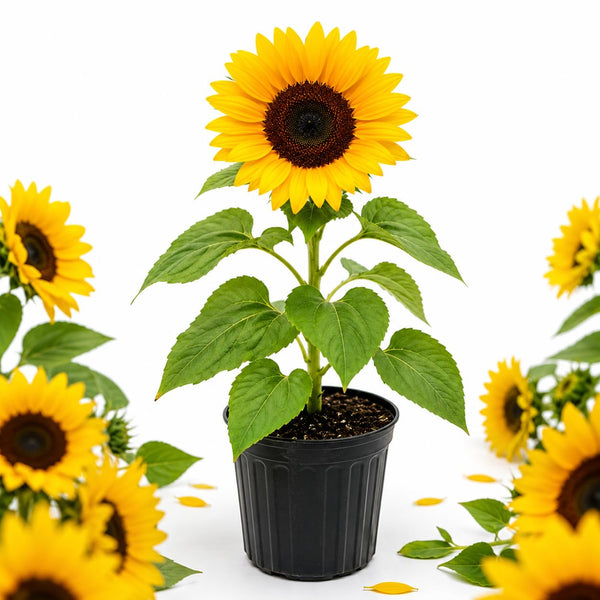 Yellow Sunflower Live Plant, Outdoor Garden Flower Plant, 3-5 Inch Tall