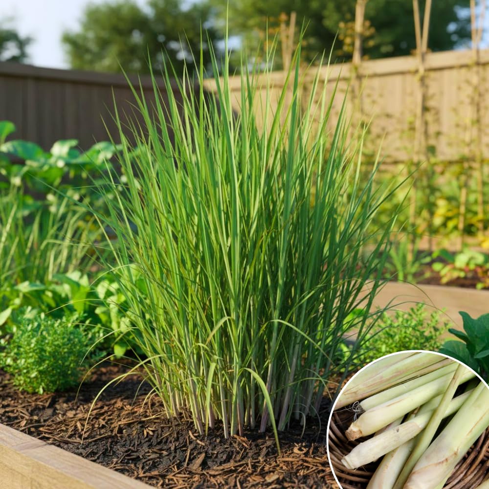 2 Lemongrass Live Plants, Outdoor Garden Plant, 4-6 Inch Tall