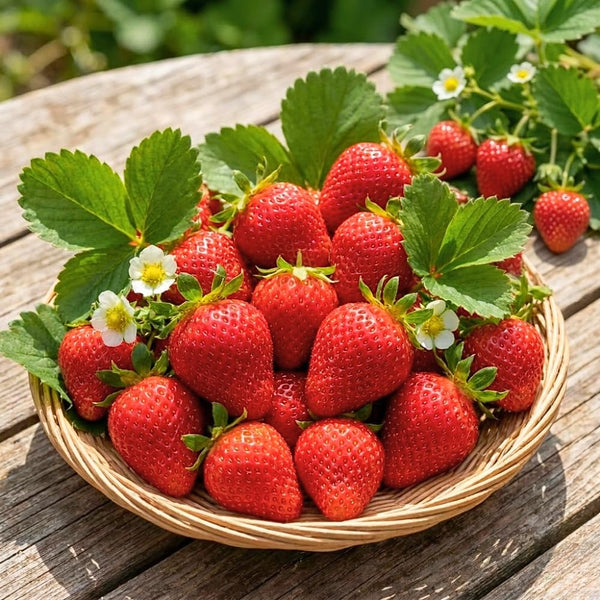 2 Red Strawberry Plants Live, Indoor Outdoor Plant, 4-6 Inch Tall