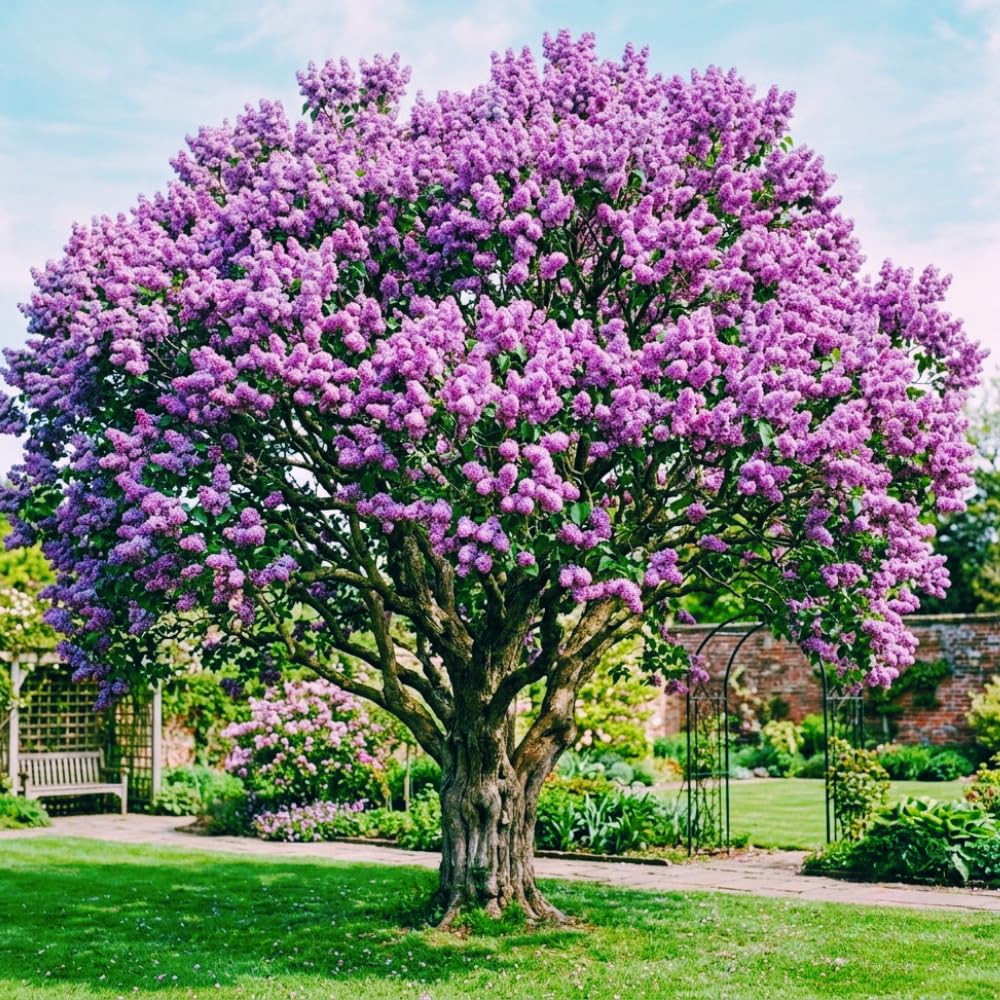 Purple Lilac Live Plant, Fragrant Bloom Bush, 4 Inch Pot