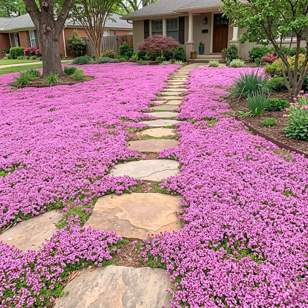 100 Pink Creeping Thyme Seeds, Creeping Thyme Plants, Ground Cover Plants